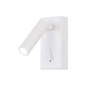 Белый настенный поворотный светильник для чтения «Декарт»
