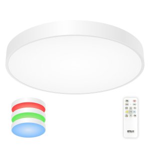 Белый круглый потолочный RGB светильник Ø60см 105Вт с пультом «Купер»