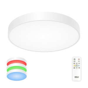 Белый круглый потолочный RGB светильник Ø50см 95Вт с пультом «Купер»