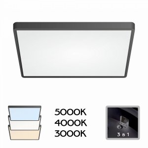 Плоский квадратный светильник 50Вт с выбором цветовой температуры «Бейсик»