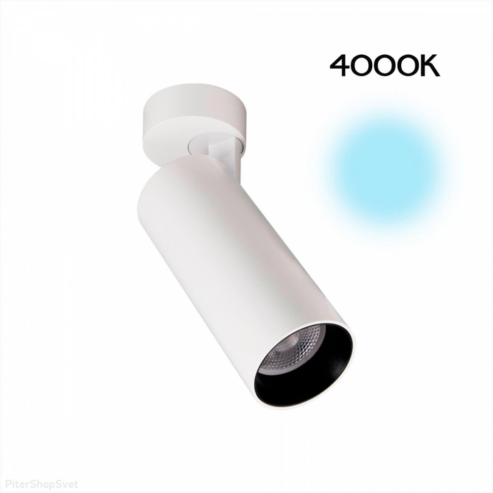 Белый накладной поворотный светильник 18Вт 4000К «Тубус» CL01B180N
