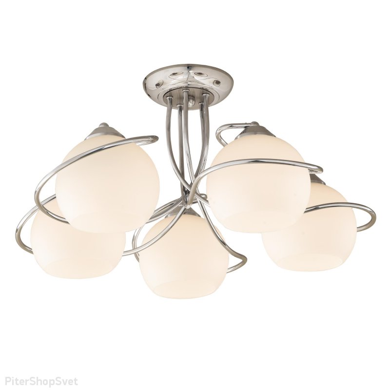 Пятирожковая люстра цвета хром CL155151 лайма CitiLux