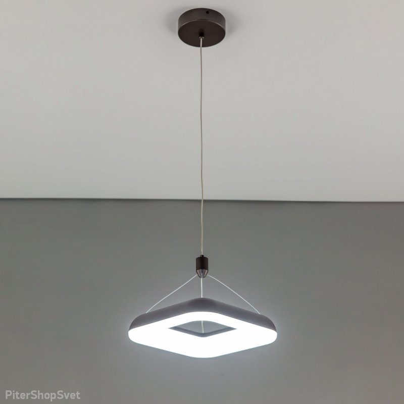 Коричневый подвесной светильник квадрат 15Вт 3000-5500К «Паркер» CL225B215