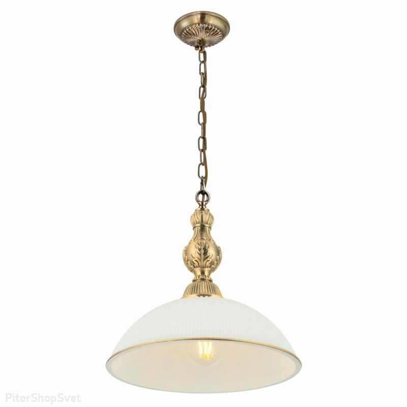 Купольный подвесной/потолочный светильник бронзового цвета «Адриана» CL405213