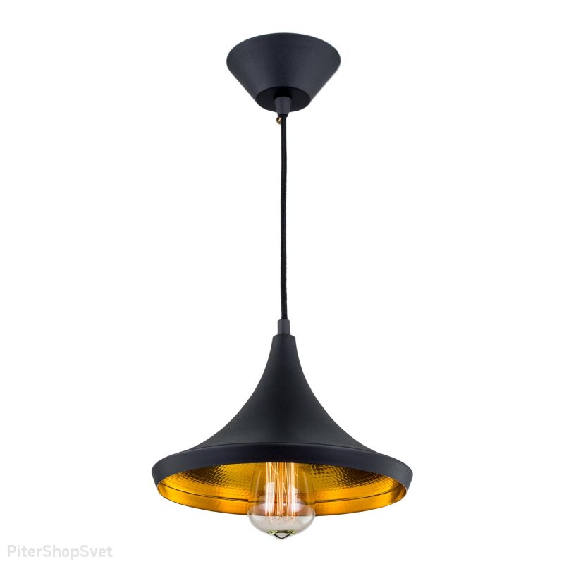 Черный подвесной светильник «Эдисон» CL450209