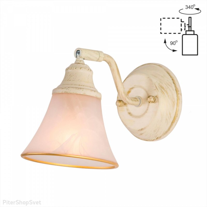 Настенный светильник с поворотным плафоном «Прованс» CL511514