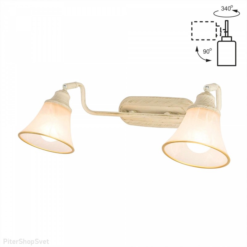 Настенный светильник с поворотными плафонами «Прованс» CL511524