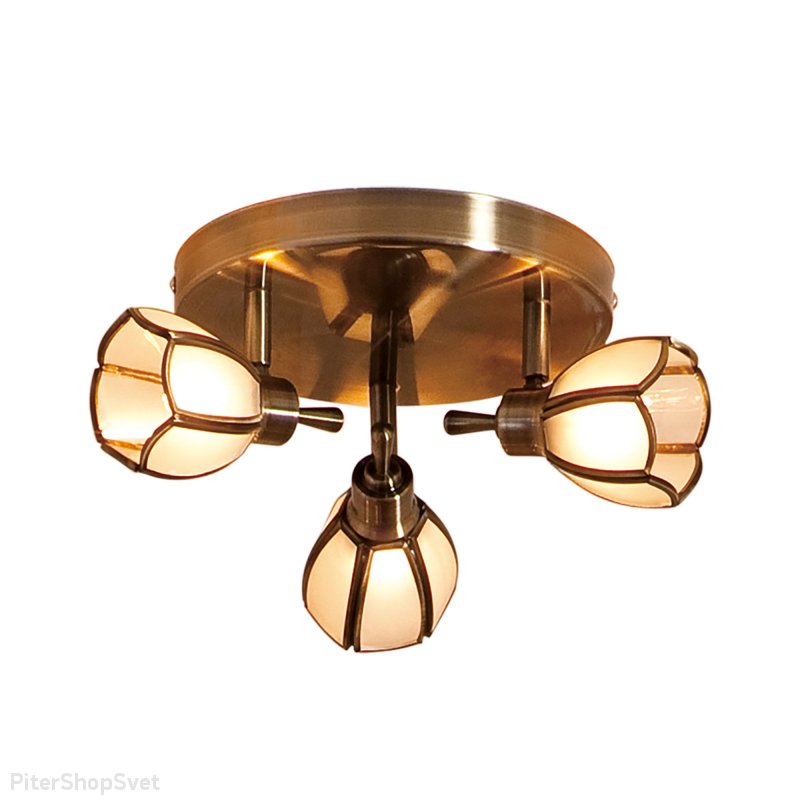 Тройной спот на круглом основании «альтен» CL522531