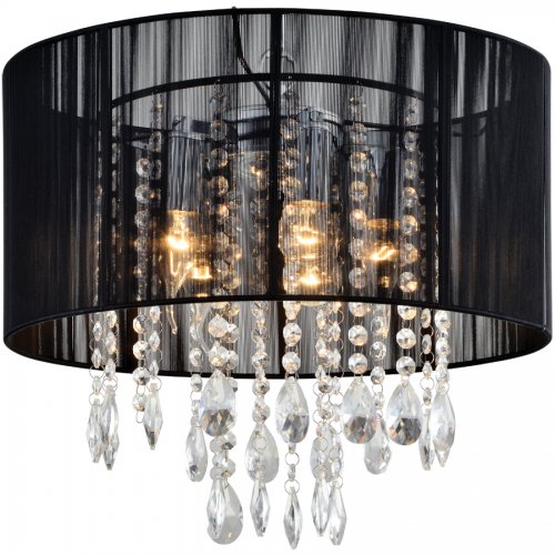 Люстра с тканевым абажуром и подвесками NC 38005/1BL ELY Collezioni