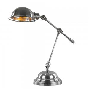 Настольная лампа из латуни, цвет состаренное серебро