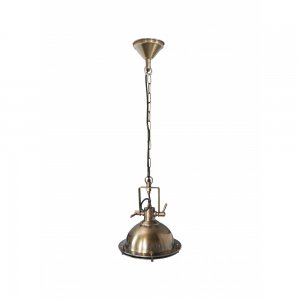 Купольный подвесной светильник из латуни со стеклом