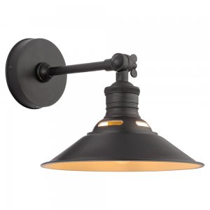 Чёрный поворотный настенный светильник из латуни