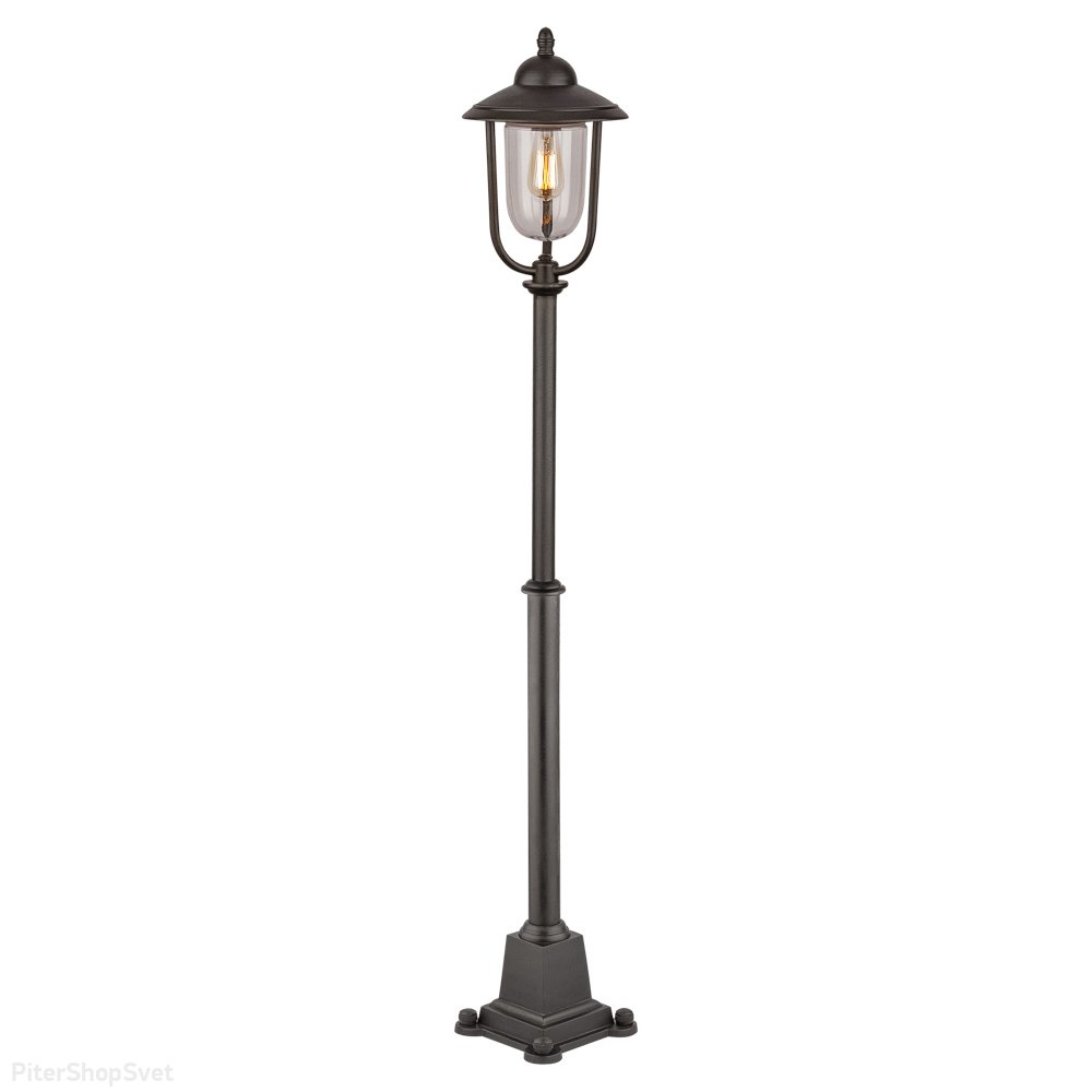 Чёрный уличный светильник столб из латуни 136см FL-31082