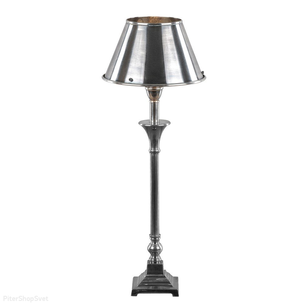 Настольная лампа из латуни, цвет состаренное серебро NL-50324