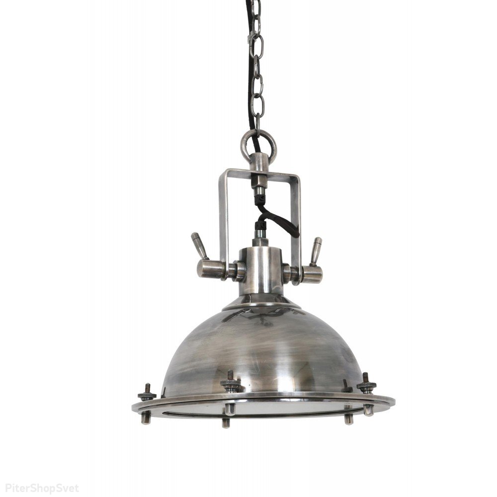 Купольный подвесной светильник из латуни со стеклом PL-59875