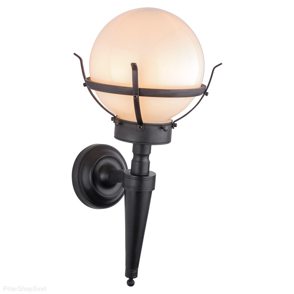 Уличный настенный светильник факел с шаром WL-30563