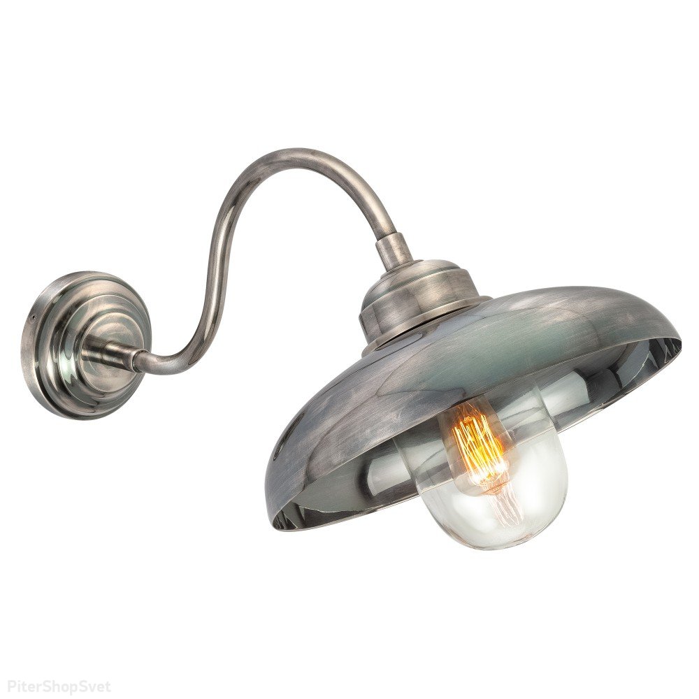 Уличный настенный светильник состаренное серебро WL-57489