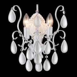 Белое настенное бра SEVILIA AP2 SILVER