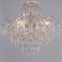 Потолочная люстра с хрустальным декором SEVILIA PL4 SILVER