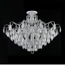 Белая потолочная люстра с подвесками SEVILIA PL9 SILVER