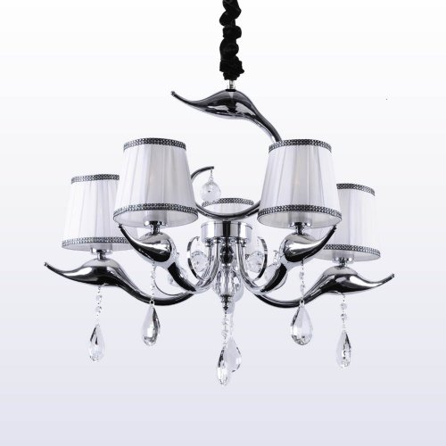 Подвесная люстра с арматурой в форме головы лебедя FLAMINGO SP-PL5 CHROME