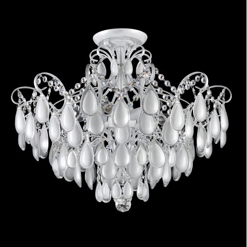 Потолочная люстра с хрустальными подвесками SEVILIA PL6 SILVER