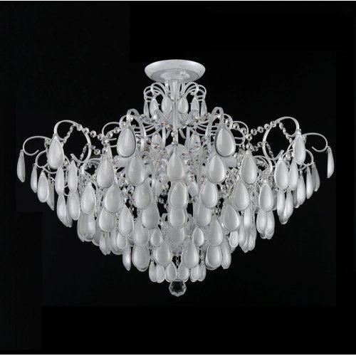 Белая потолочная люстра с подвесками SEVILIA PL9 SILVER