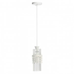 Белый подвесной светильник со стеклянными палочками «Соло»