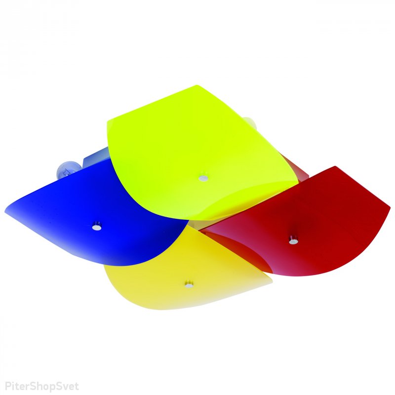 Потолочная люстра с разноцветными плафонами «Радуга» 262010108
