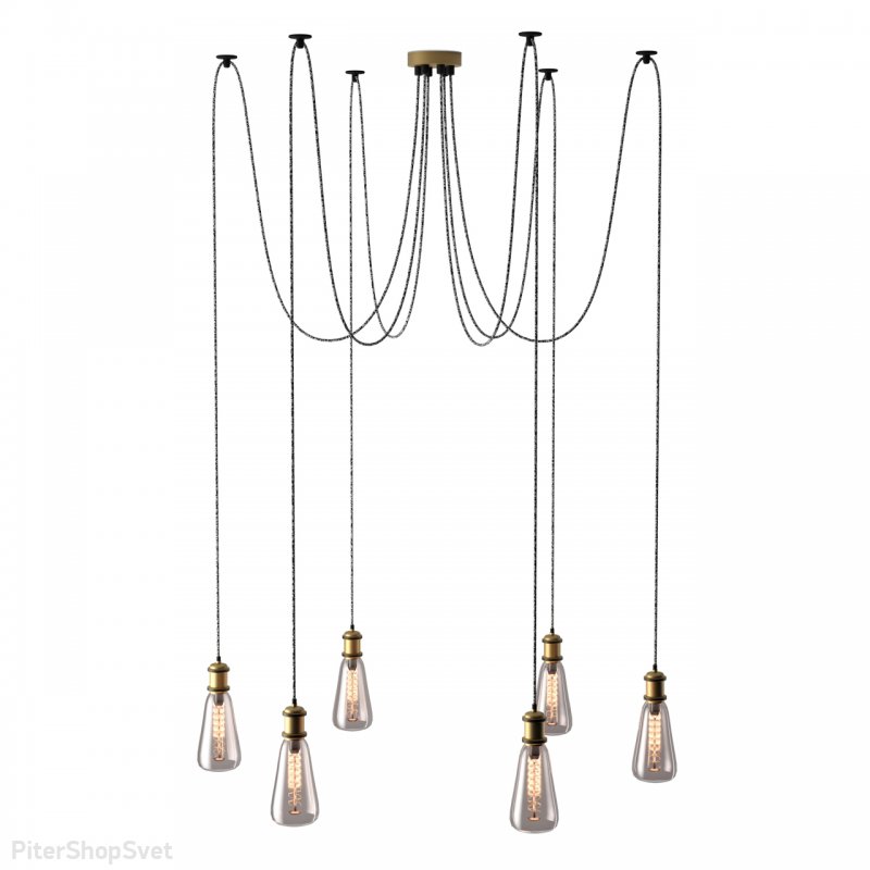 Люстра-паук на 6 ламп «Фьюжн» 392017206