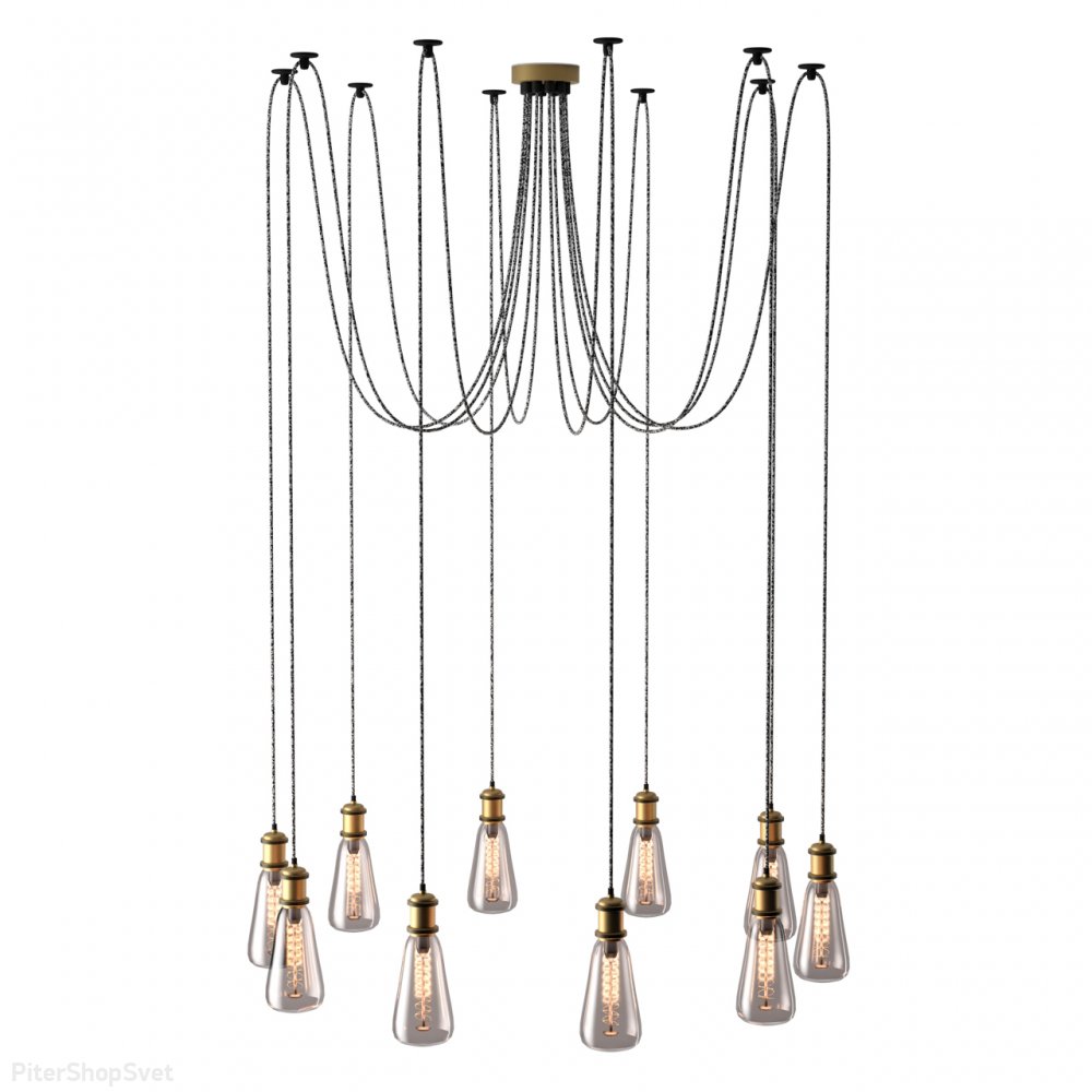 Люстра-паук на 10 ламп «Фьюжн» 392017310