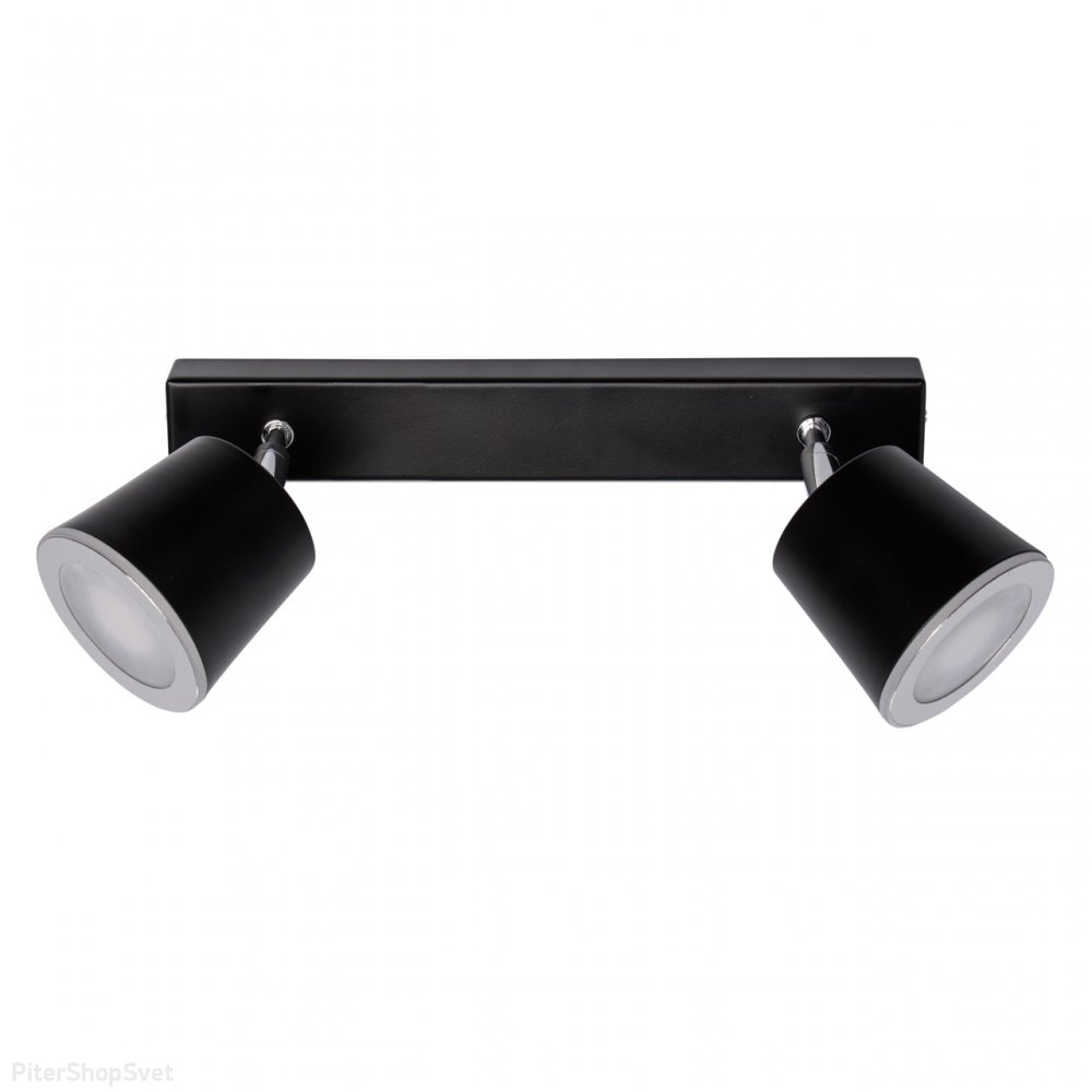 Двойной светодиодный 9Вт поворотный светильник-спот чёрного цвета «Бали» 543021202