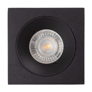 Квадратный чёрный встраиваемый светильник «DK2026»