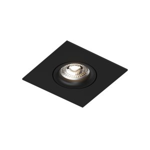 Чёрный квадратный встраиваемый поворотный светильник «Roto mini»