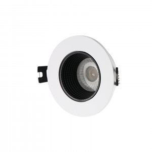Бело-чёрный встраиваемый светильник «DK3020»