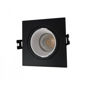 Чёрно-белый квадратный встраиваемый светильник «DK3021»