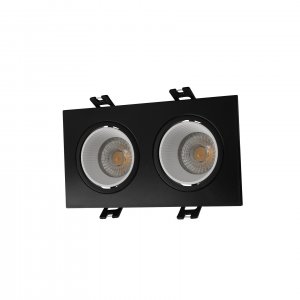 Двойной встраиваемый чёрно-белый светильник «DK3022»