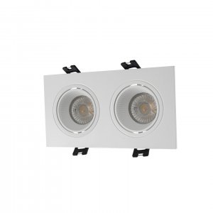 Двойной белый встраиваемый светильник «DK3022»
