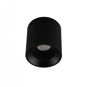 Чёрный накладной потолочный светильник цилиндр
