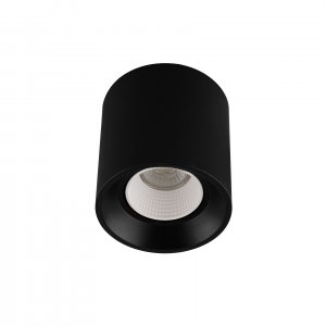 Чёрно-белый накладной светильник срезанный цилиндр
