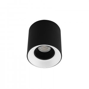 Чёрно-белый накладной потолочный светильник цилиндр