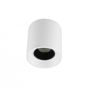 Бело-чёрный накладной потолочный светильник цилиндр «DK3040»