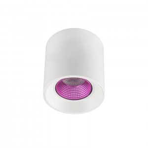 Бело-розовый накладной потолочный светильник цилиндр