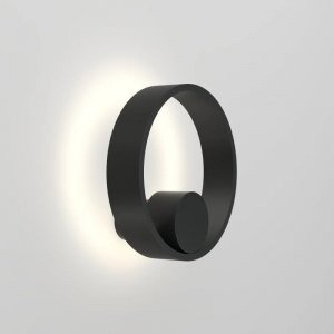 Чёрное настенное бра кольцо 10Вт 3000К «ORBIT»