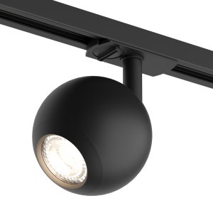 Чёрный однофазный трековый светильник шар «Omra»