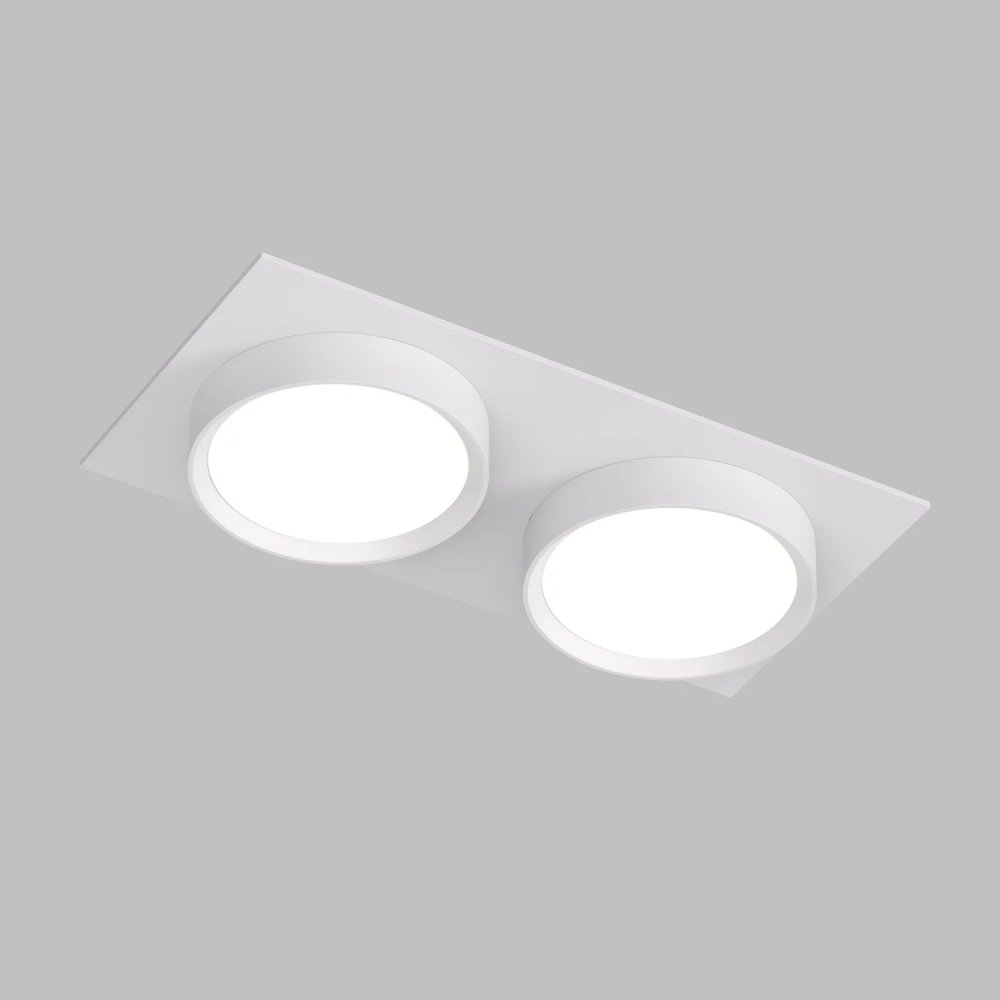 Двойной встраиваемый светильник «FLAT» DK2092-WH