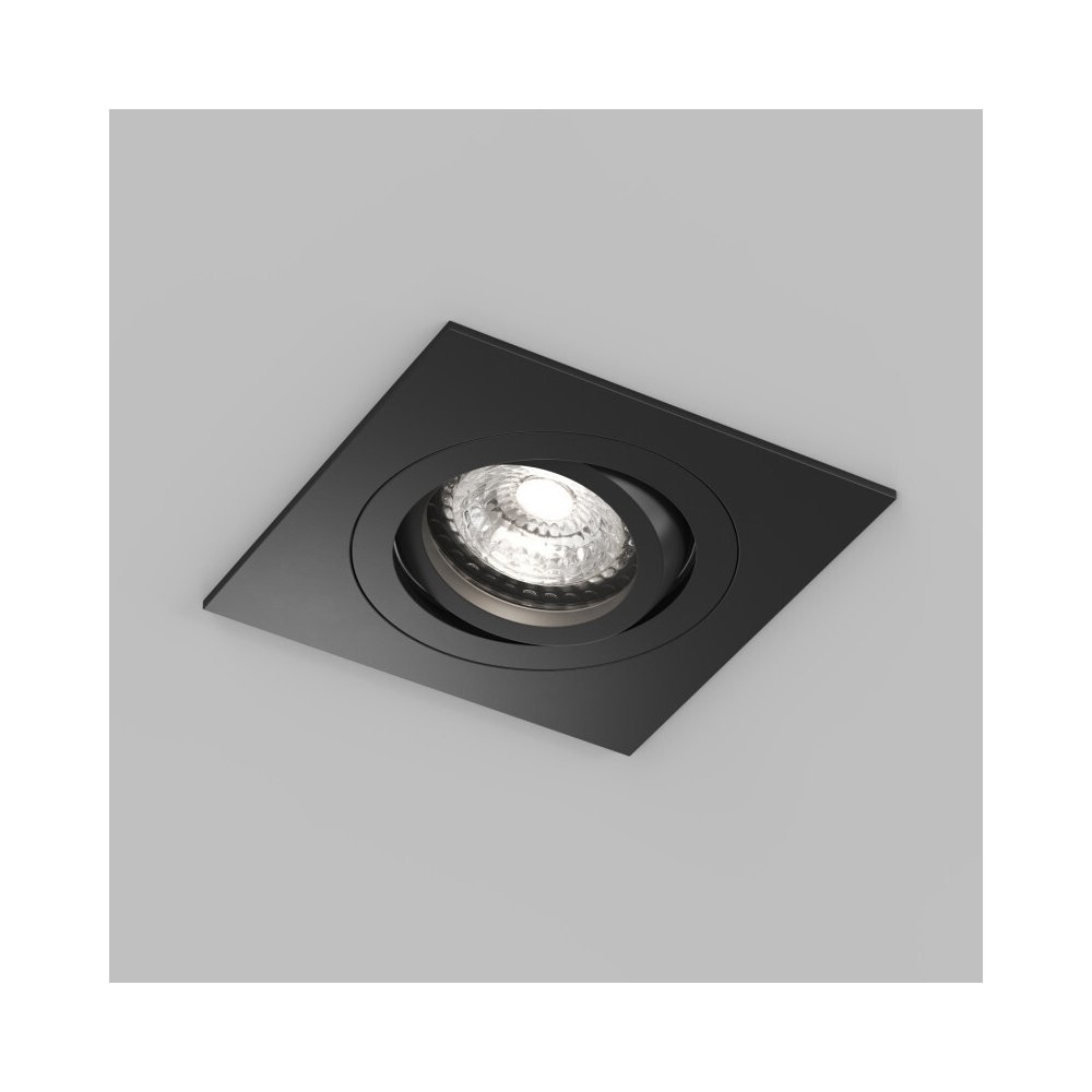 Квадратный встраиваемый поворотный светильник влагозащищенный «HYDRO» DK2111-BK