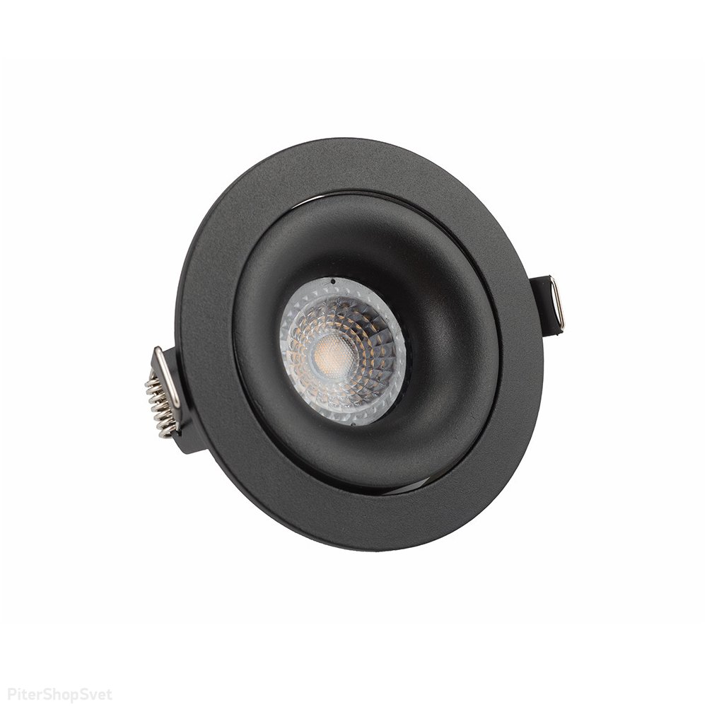 Чёрный встраиваемый поворотный светильник «Roto» DK2120-BK