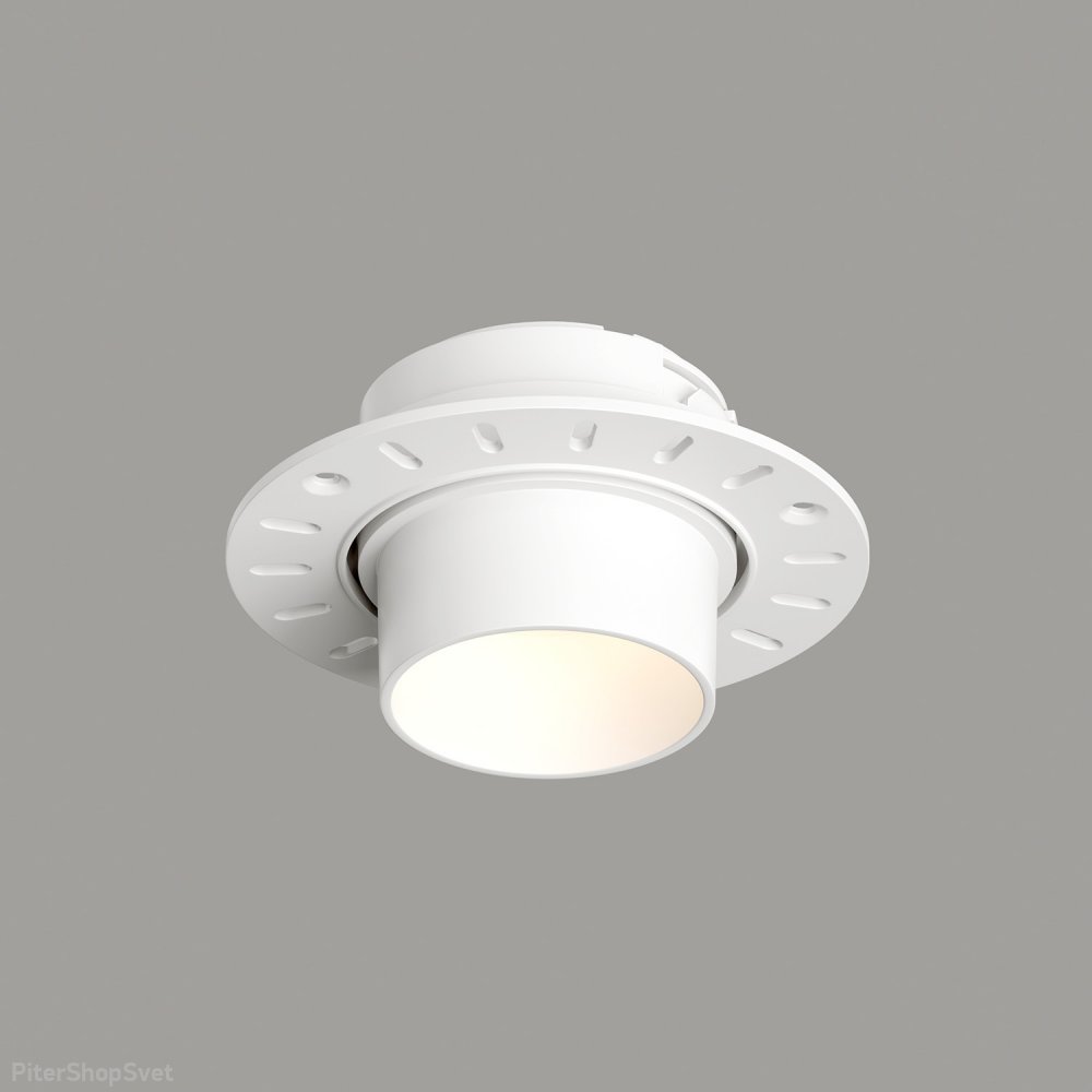Белый встраиваемый светильник под шпаклёвку «Vibi» DK3056-WH