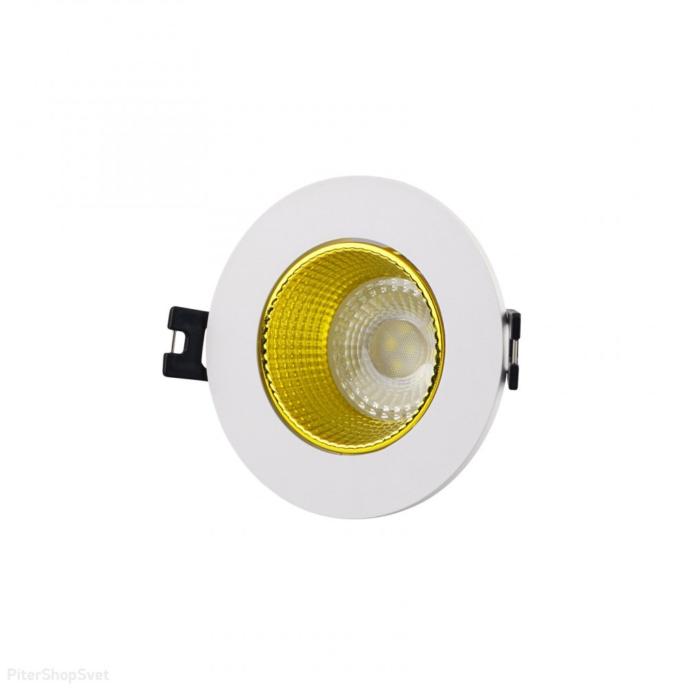 Бело-жёлтый встраиваемый светильник DK3061-WH+YE